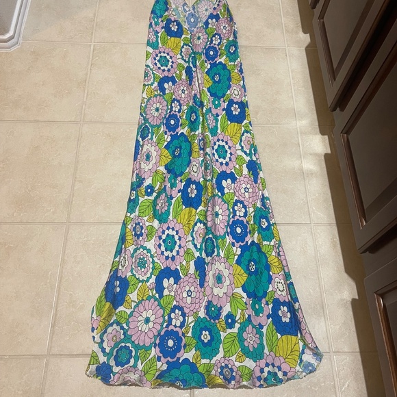 Dodo Bar Or Corinna Blue Multi Floral Dress – Women’s Size 8 (Retails $665) - Picture 12 of 16